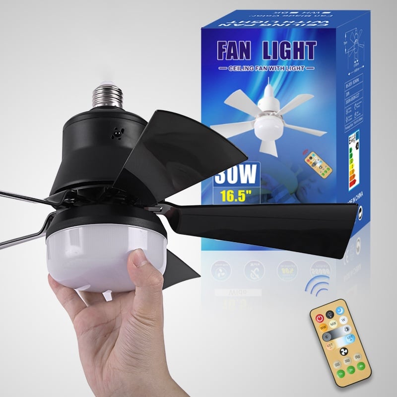 🏆LAST DAY SALE 50% OFF🔥SmartBreez 40W LED Ceiling Fan Light – 20.5 Ultra-Quiet with Remote 🎯 | E27 + FREE B22 Adapter 🔌 | For Bedroom 😴, Kitchen 👩‍🍳 &amp; Garage 🛠️