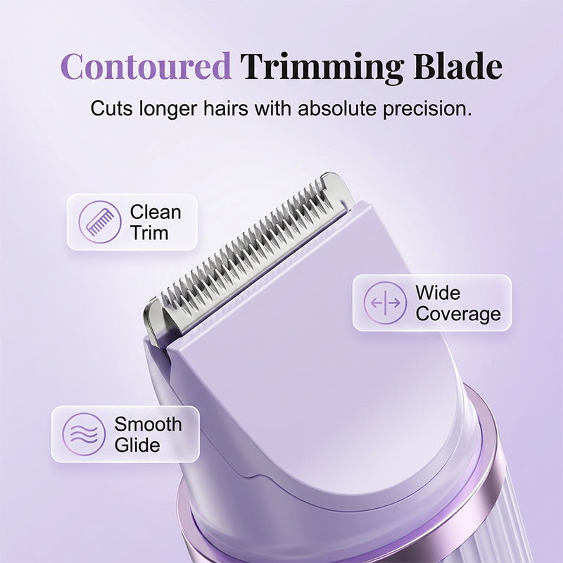 ✨ Gentle Precision Bikini Trimmer – 💖 Painless Pubic Hair Trimmer, 💦 Waterproof &amp; 🔋 Rechargeable Body Groomer for Sensitive Areas