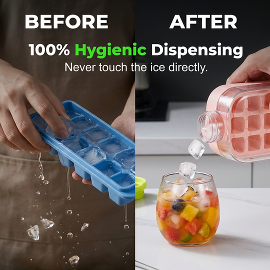 ❄️2-in-1 Ice Cube Maker Water Bottle Built-In Ice Tray, Food-Grade Silicone, Bpa-Free. Make Ice &amp; Store Water In One Bottle – Ideal For Gym, Office &amp; Travel! 🏋️‍♂️💼✈️