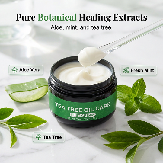 👣🔥 Buy 2 Get 1 Free! 🌿 Natural Tea Tree Oil Foot Care ✨ Refreshing, Nourishing &amp; Gentle Daily Care for Soft, Smooth Feet 💚