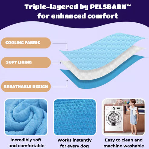 🧊 50% OFF TODAY! 🐶 Dog Cooling Mat (4X Cooling Effect) ✨ Instant Heat Relief &amp; All-Day Summer Comfort for Pets ☀️🐾