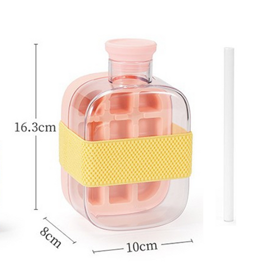 ❄️2-in-1 Ice Cube Maker Water Bottle Built-In Ice Tray, Food-Grade Silicone, Bpa-Free. Make Ice &amp; Store Water In One Bottle – Ideal For Gym, Office &amp; Travel! 🏋️‍♂️💼✈️