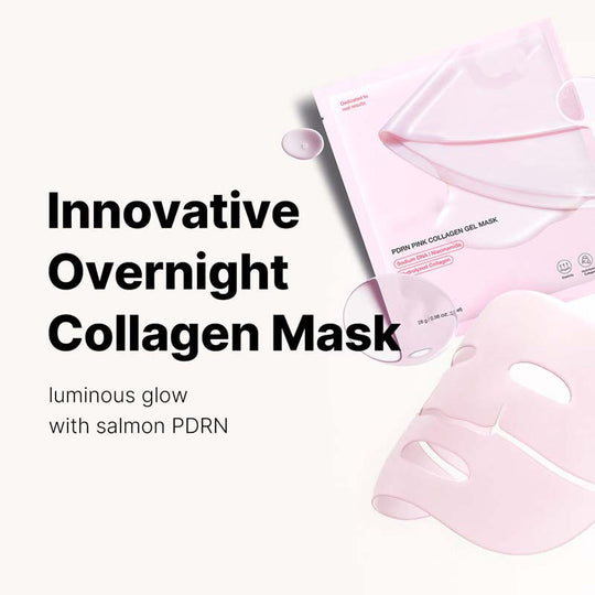 💖 4 PCS Pink Overnight Collagen Gel Mask ✨ Deep Overnight Hydration, Collagen Care &amp; Glass Skin Glow 🌙✨