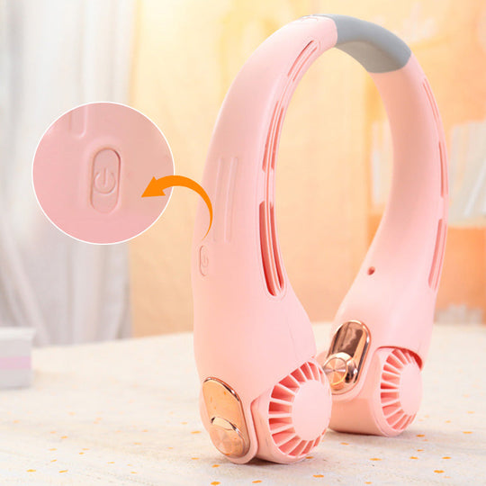 🥳2026 HOT SALE🥳💨 50% OFF!🍃 Neck Air Conditioner Fan – Ultra‑quiet, 360° rotating, 3 speeds. Hands‑free cooling, long battery. Summer essential! 😎🌬️
