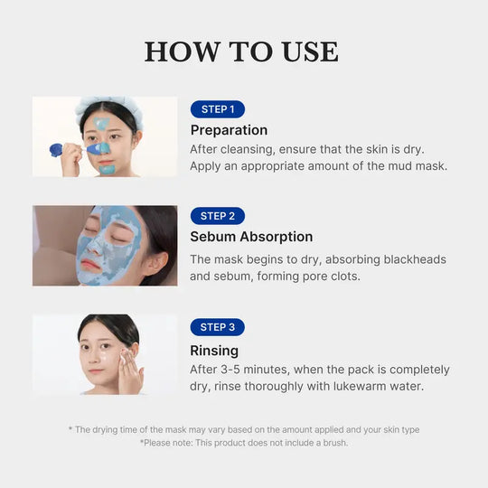 [medicube] Zero Pore Blackhead Mud Mask | 3 min bahenní maska ​​| péče o póry | Silná absorpce černých teček
