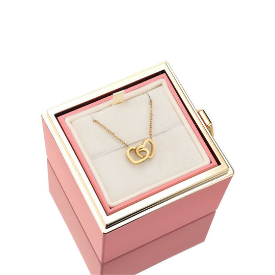 Eternal Rose Box - W/Engraved Necklace &amp; Artificial Rose