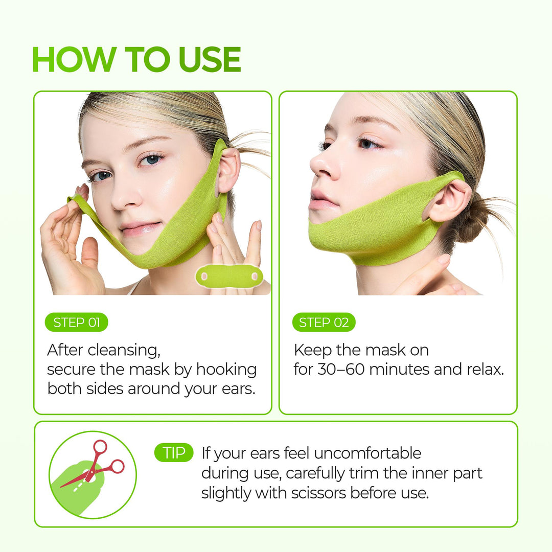 CACTOX V-LIFTING MEWING BAND with Cactus Cooling Reduce Puffiness &amp; Pore Tightening for Visible Pore Care Skin Repair
