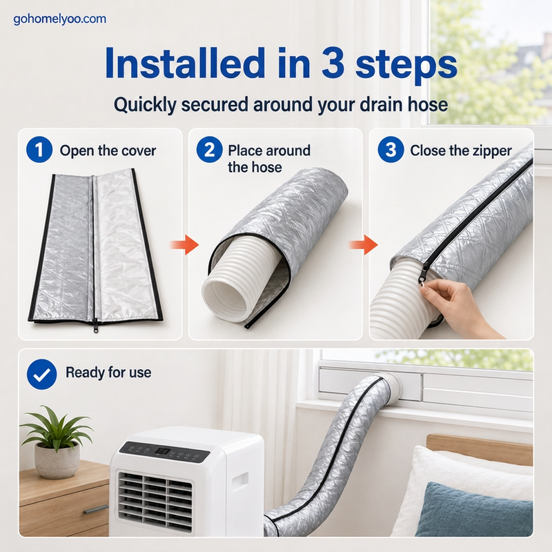 🔥 50% OFF TODAY! ❄️ AC Hose Insulation Cover – A Summer Home Essential ✨ Improve Cooling Efficiency, Reduce Heat Transfer &amp; Stay Comfortable All Season ☀️🏡