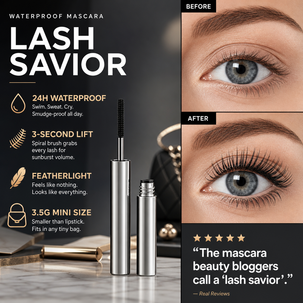 💐🔥 BUY 1 GET 1 FREE! 💥 Waterproof Curling &amp; Lengthening Mascara ✨ 24H Waterproof, Smudge-Proof, Volumizing &amp; Long-Lasting Curl 👁️💖