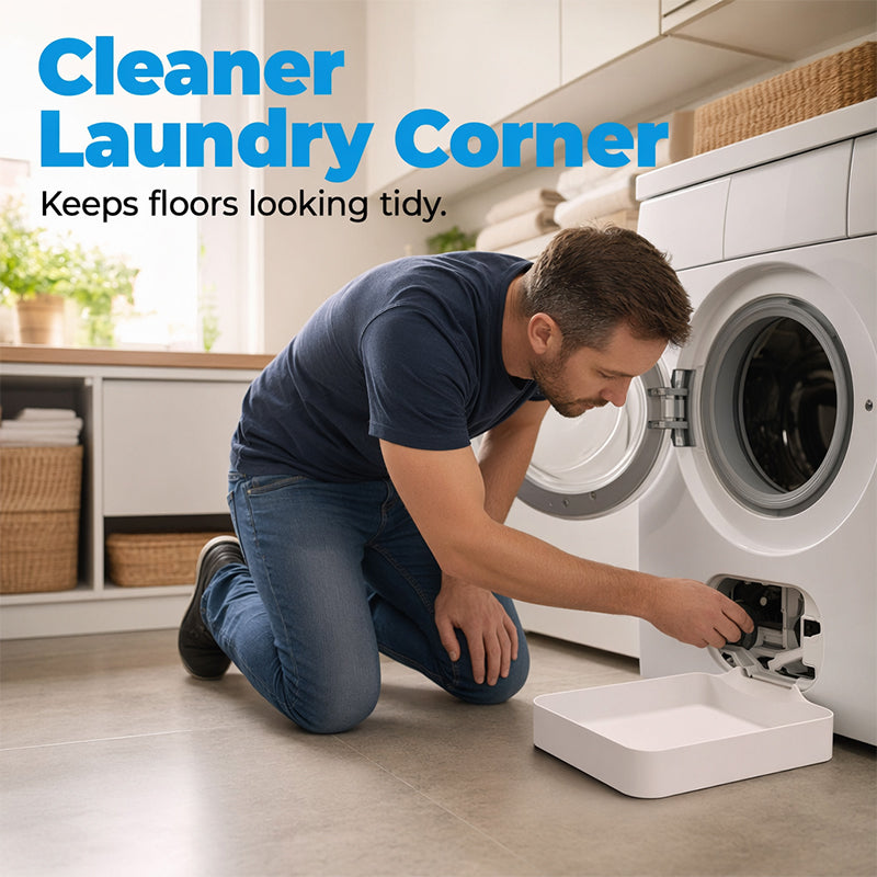 🔥 50% OFF TODAY! 🛠️ Universal Front-Load Washing Machine Drain Pan ✨ Heavy-Duty Leak Protection, Easy Installation &amp; Floor-Saving Design 💦🏡