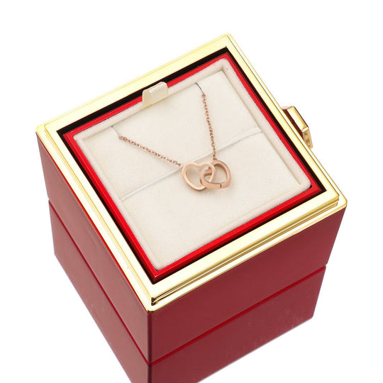 Eternal Rose Box - W/Engraved Necklace &amp; Artificial Rose