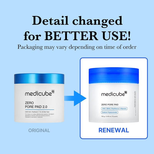 [medicube Official] Zero Pore Pads (AHA + BHA) | Toner Pads for Smoother Skin