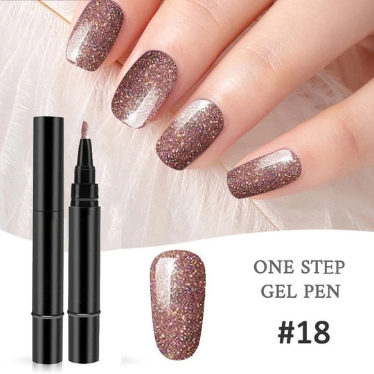 📢📢Limited Time Buy 1 Get 1 Free Only: £9.99‼️💅One Step Nail Gel Pen 🎁Free Gift -Mini Portable UV Nail Lamp✨
