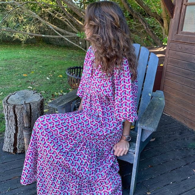 🌸🌸Velké snížení ceny🌸Dámské elegantní květinové maxi šaty s nabíranými rukávy a boho vzorem