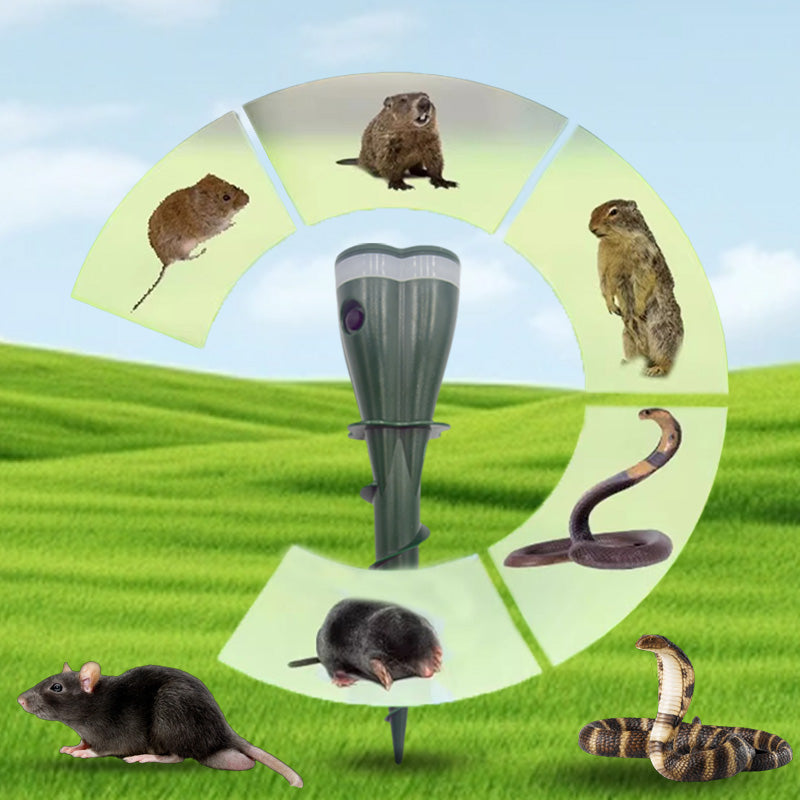 🌸Spring Sale 50% OFF☘️Solar Powered Waterproof Screw Mole Repellent