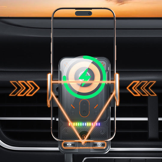 🚗📱 2-in-1 Car Phone Holder &amp; Wireless Charger – 360° Rotation, Strong Grip &amp; Fast Charging 🔋