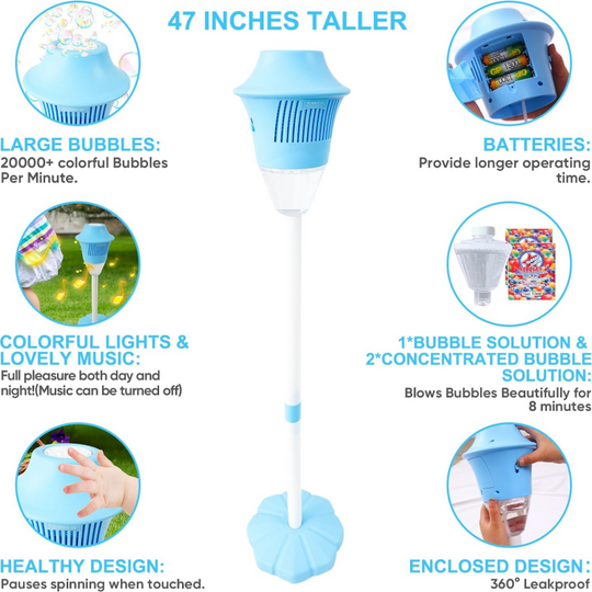 🥳2026 HOT SALE⚡ Automatic Handheld Bubble Machine for Kids – One-Touch Operation, Rich Bubbles &amp; Portable Design