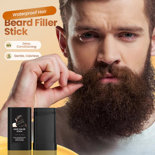 🧔‍♂️ Voděodolné vlasy &amp;  Tyčinka na výplň vousů – Okamžitě a přirozeně odstraňte šediny! ✨