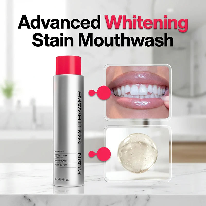 Hismile iD Bain de bouche blanchissant pour dents blanches, rafraîchit l&
