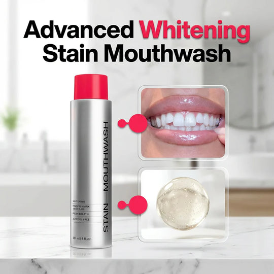 Hismile iD Bain de bouche blanchissant pour dents blanches, rafraîchit l&