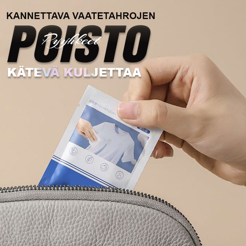 Lingettes détachantes portatives pour vêtements