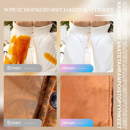 Lingettes détachantes portatives pour vêtements