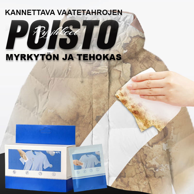 Lingettes détachantes portatives pour vêtements