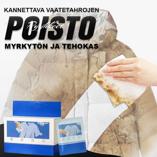 Lingettes détachantes portatives pour vêtements