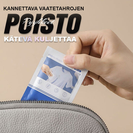 Lingettes détachantes portatives pour vêtements