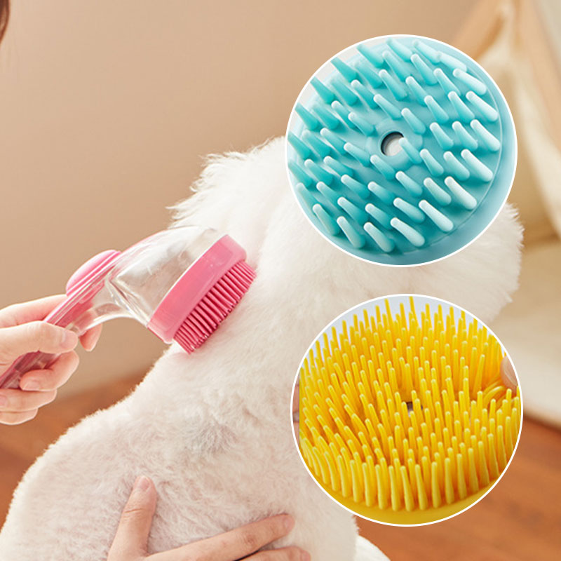 🛁🐾 Четка за баня за домашни любимци с дозатор за сапун – дълга дръжка, без огъване, мека &amp;  Ефикасна и лесна баня у дома 🧼✨