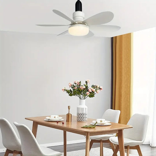 40W LED Ceiling Fan Light 20.5in with Remote Control - E27 &amp; B22 Adapter | Quiet Fan Light for Bedroom, Kitchen, Garage