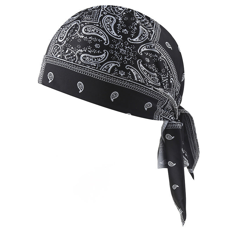 Ensemble de bonnet de foulard rafraîchissant Paisley, doublure de casque de sécurité pour tête de pirate de moto, ajustement élastique, lavable à la main, couvre-chef d&