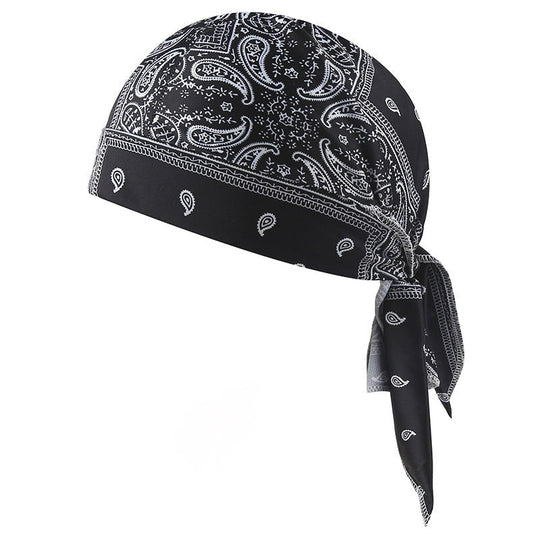 Ensemble de bonnet de foulard rafraîchissant Paisley, doublure de casque de sécurité pour tête de pirate de moto, ajustement élastique, lavable à la main, couvre-chef d&
