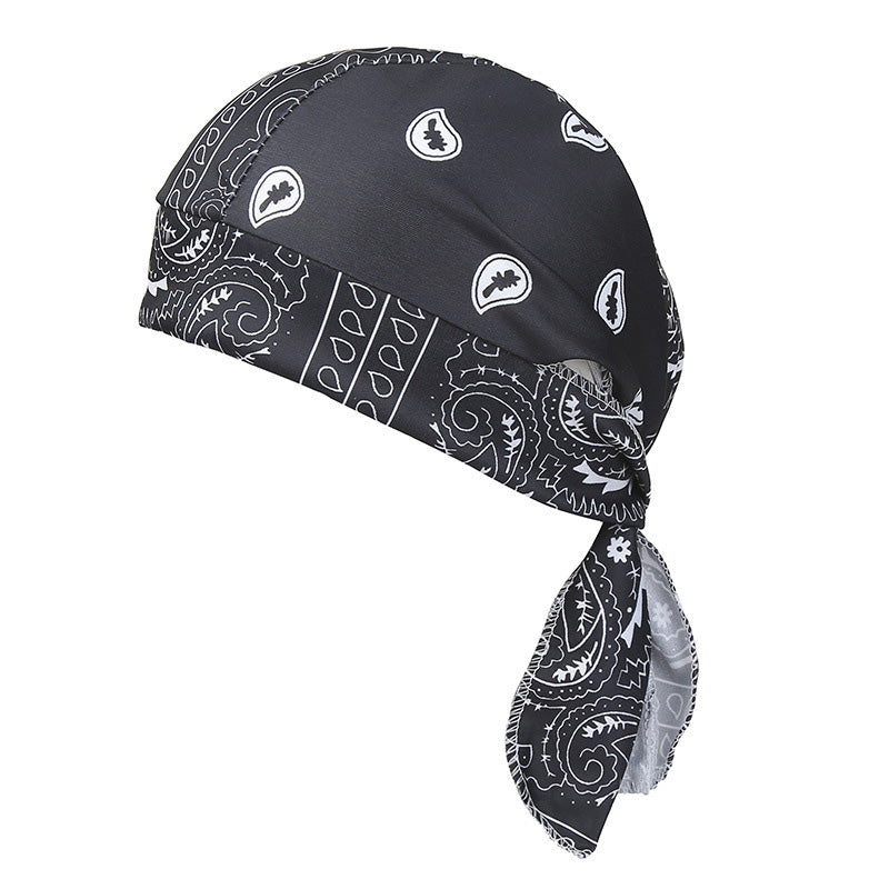Ensemble de bonnet de foulard rafraîchissant Paisley, doublure de casque de sécurité pour tête de pirate de moto, ajustement élastique, lavable à la main, couvre-chef d&