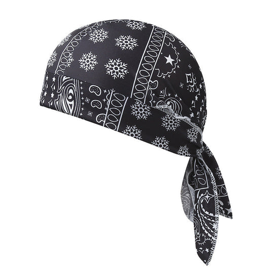 Ensemble de bonnet de foulard rafraîchissant Paisley, doublure de casque de sécurité pour tête de pirate de moto, ajustement élastique, lavable à la main, couvre-chef d&
