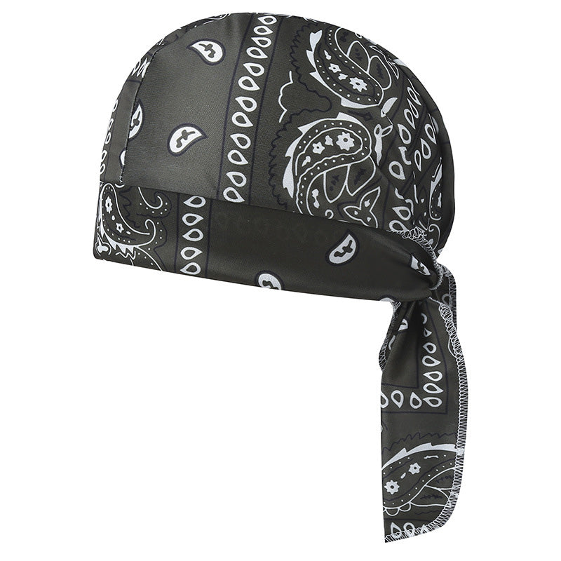 Ensemble de bonnet de foulard rafraîchissant Paisley, doublure de casque de sécurité pour tête de pirate de moto, ajustement élastique, lavable à la main, couvre-chef d&