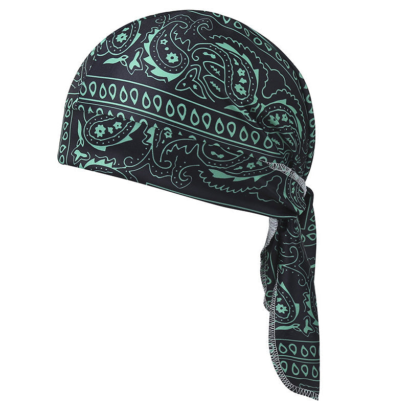 Ensemble de bonnet de foulard rafraîchissant Paisley, doublure de casque de sécurité pour tête de pirate de moto, ajustement élastique, lavable à la main, couvre-chef d&