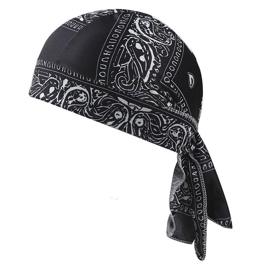 Ensemble de bonnet de foulard rafraîchissant Paisley, doublure de casque de sécurité pour tête de pirate de moto, ajustement élastique, lavable à la main, couvre-chef d&