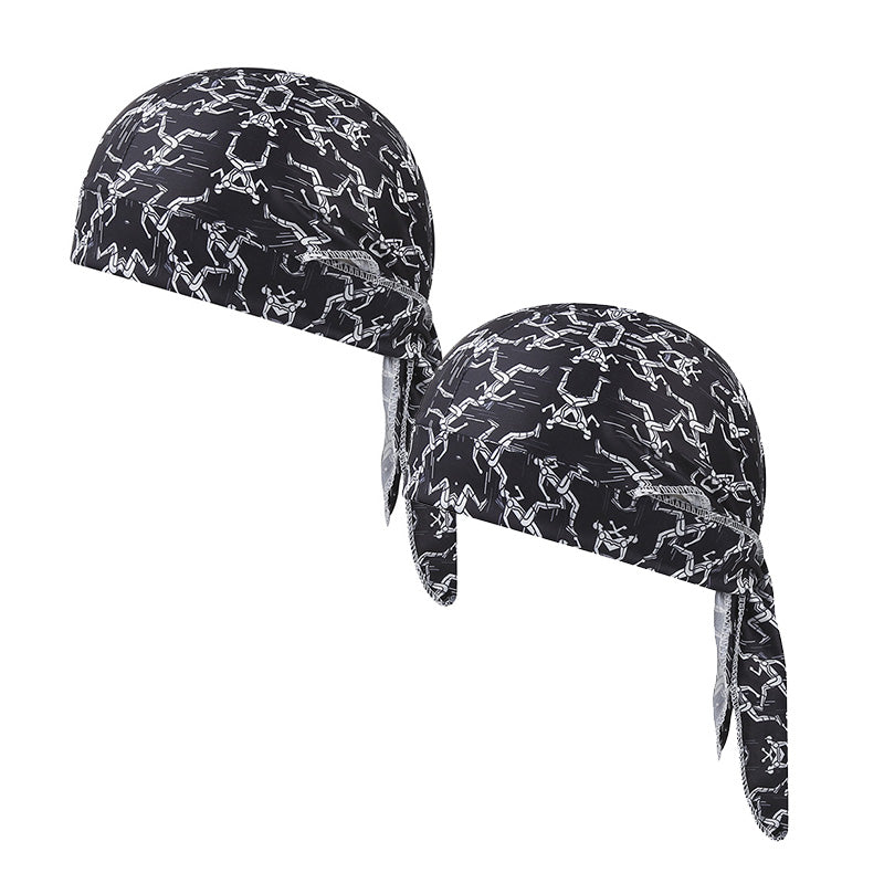 Ensemble de bonnet de foulard rafraîchissant Paisley, doublure de casque de sécurité pour tête de pirate de moto, ajustement élastique, lavable à la main, couvre-chef d&
