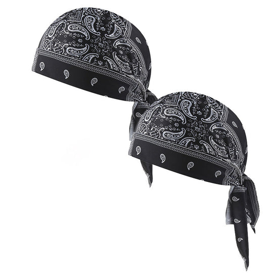 Ensemble de bonnet de foulard rafraîchissant Paisley, doublure de casque de sécurité pour tête de pirate de moto, ajustement élastique, lavable à la main, couvre-chef d&