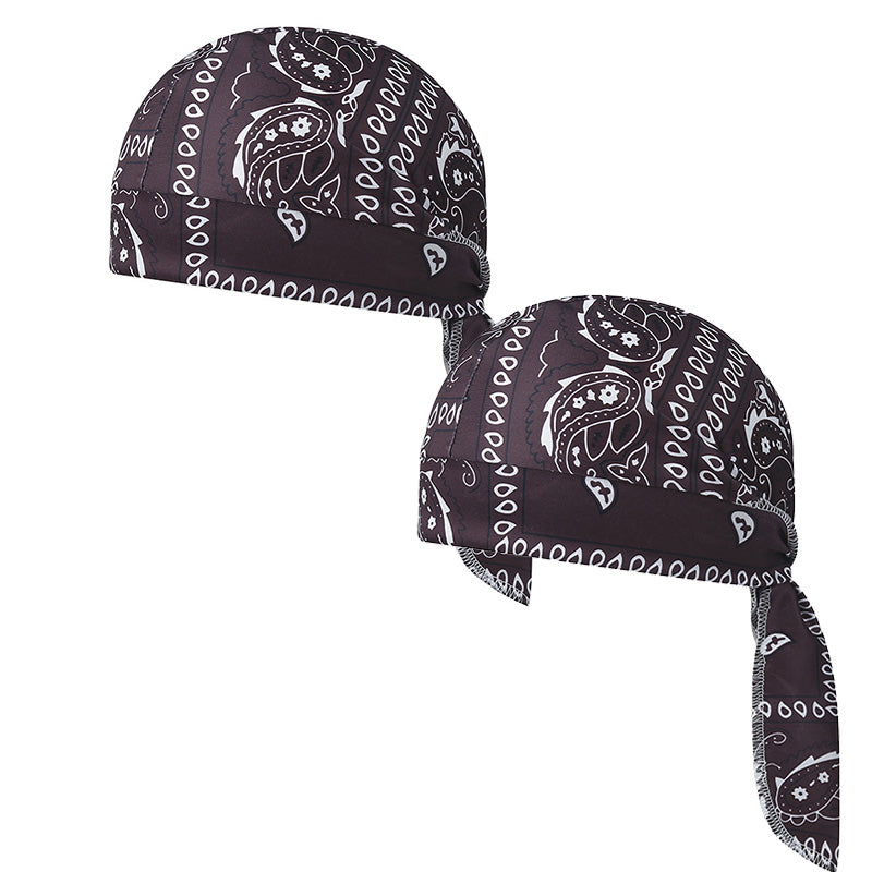 Ensemble de bonnet de foulard rafraîchissant Paisley, doublure de casque de sécurité pour tête de pirate de moto, ajustement élastique, lavable à la main, couvre-chef d&