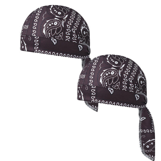 Ensemble de bonnet de foulard rafraîchissant Paisley, doublure de casque de sécurité pour tête de pirate de moto, ajustement élastique, lavable à la main, couvre-chef d&