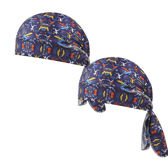 Ensemble de bonnet de foulard rafraîchissant Paisley, doublure de casque de sécurité pour tête de pirate de moto, ajustement élastique, lavable à la main, couvre-chef d&