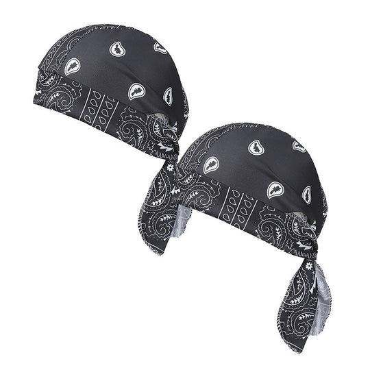 Ensemble de bonnet de foulard rafraîchissant Paisley, doublure de casque de sécurité pour tête de pirate de moto, ajustement élastique, lavable à la main, couvre-chef d&