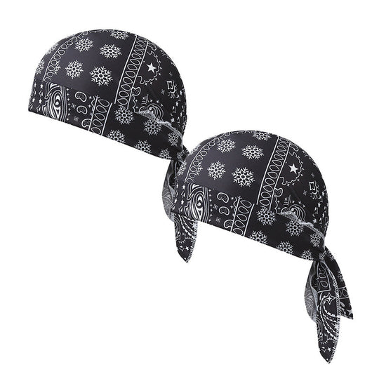 Ensemble de bonnet de foulard rafraîchissant Paisley, doublure de casque de sécurité pour tête de pirate de moto, ajustement élastique, lavable à la main, couvre-chef d&