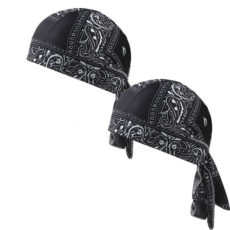 Ensemble de bonnet de foulard rafraîchissant Paisley, doublure de casque de sécurité pour tête de pirate de moto, ajustement élastique, lavable à la main, couvre-chef d&