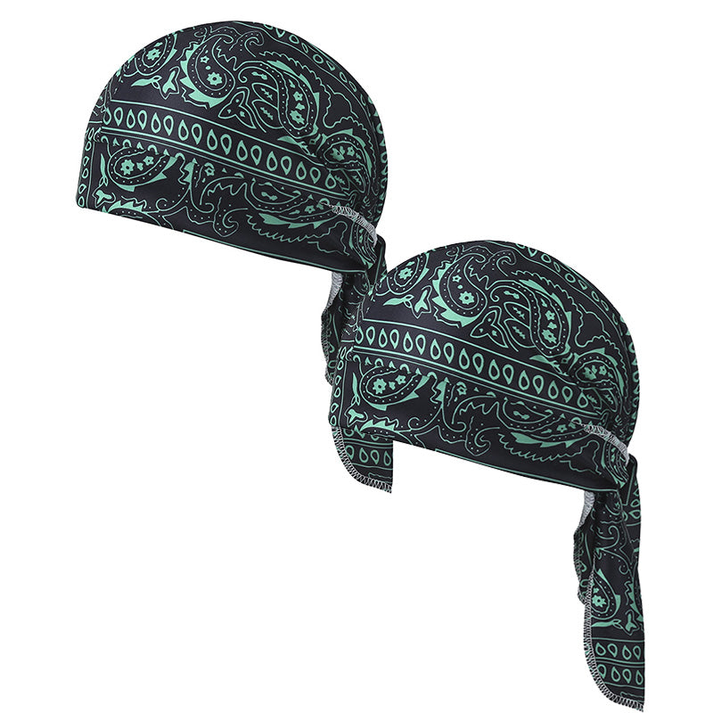 Ensemble de bonnet de foulard rafraîchissant Paisley, doublure de casque de sécurité pour tête de pirate de moto, ajustement élastique, lavable à la main, couvre-chef d&