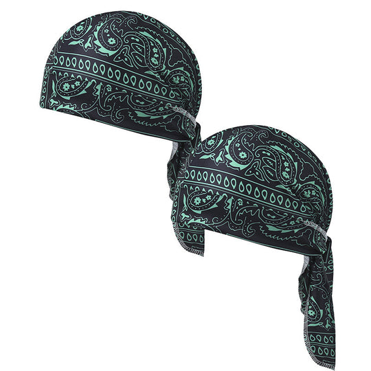 Ensemble de bonnet de foulard rafraîchissant Paisley, doublure de casque de sécurité pour tête de pirate de moto, ajustement élastique, lavable à la main, couvre-chef d&