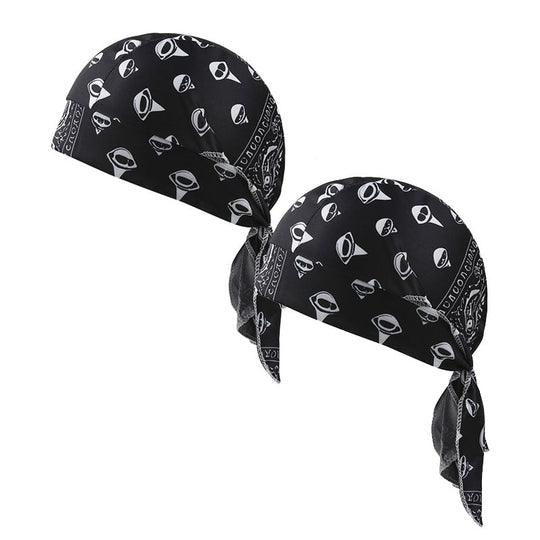 Ensemble de bonnet de foulard rafraîchissant Paisley, doublure de casque de sécurité pour tête de pirate de moto, ajustement élastique, lavable à la main, couvre-chef d&