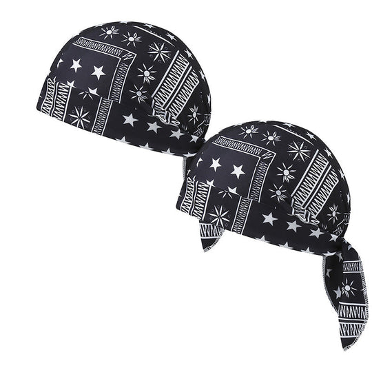 Ensemble de bonnet de foulard rafraîchissant Paisley, doublure de casque de sécurité pour tête de pirate de moto, ajustement élastique, lavable à la main, couvre-chef d&